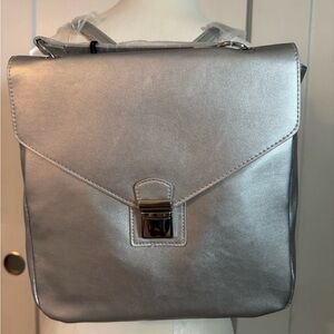 NWT Silver Women's Backpack